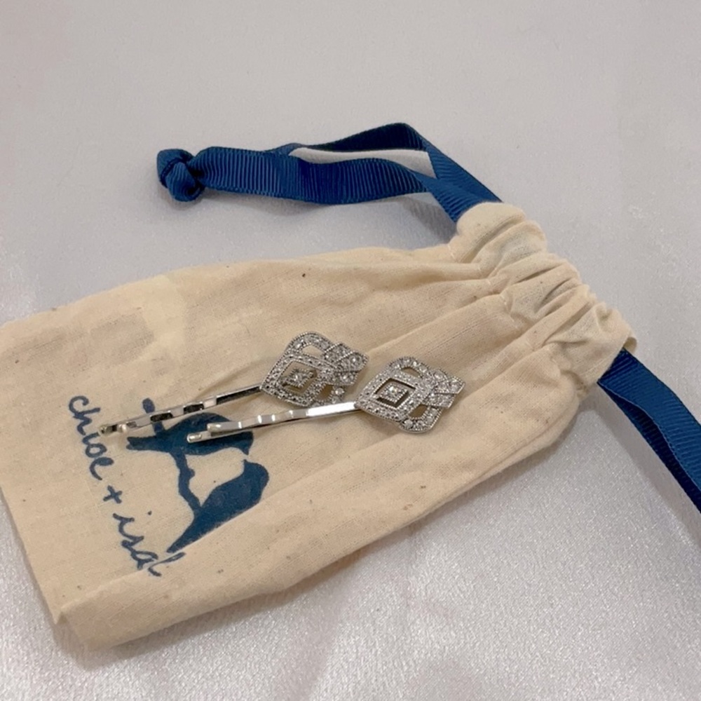 C&I crystal hair clip set